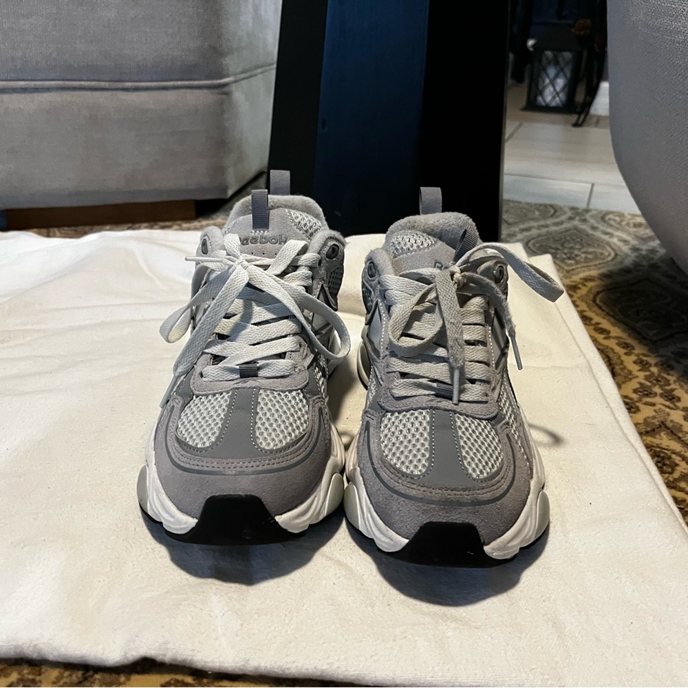 Gray and White Sneakers